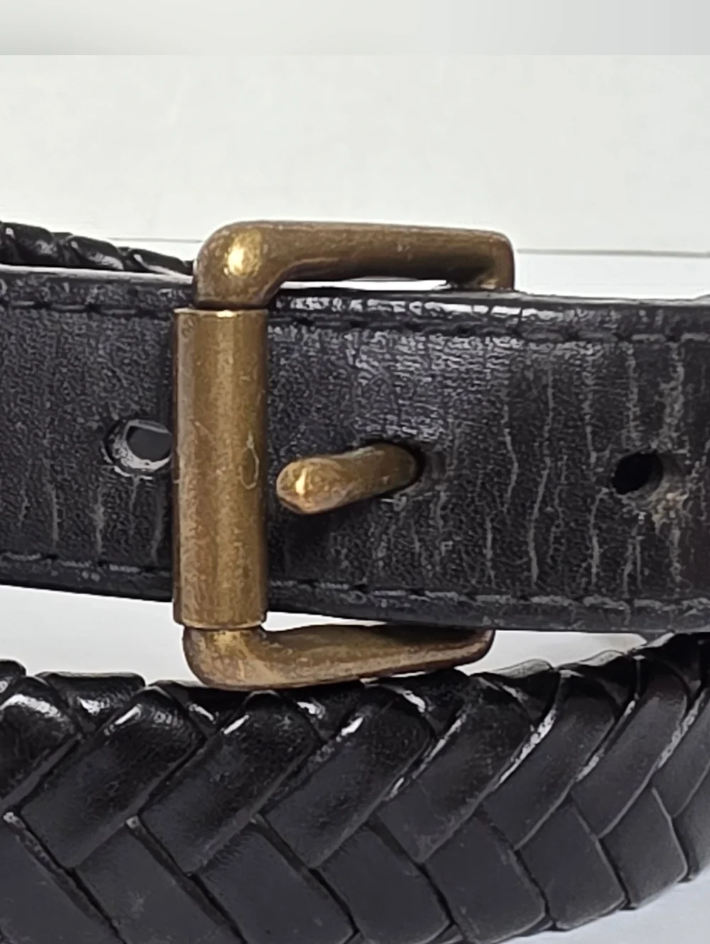 Ralph Lauren Braided Leather Belt Size 36 - Picture 3 of 7